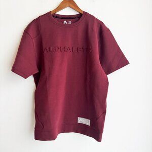 Alphalete Men's ELMTS Half Sleeve Pullover Burgundy M